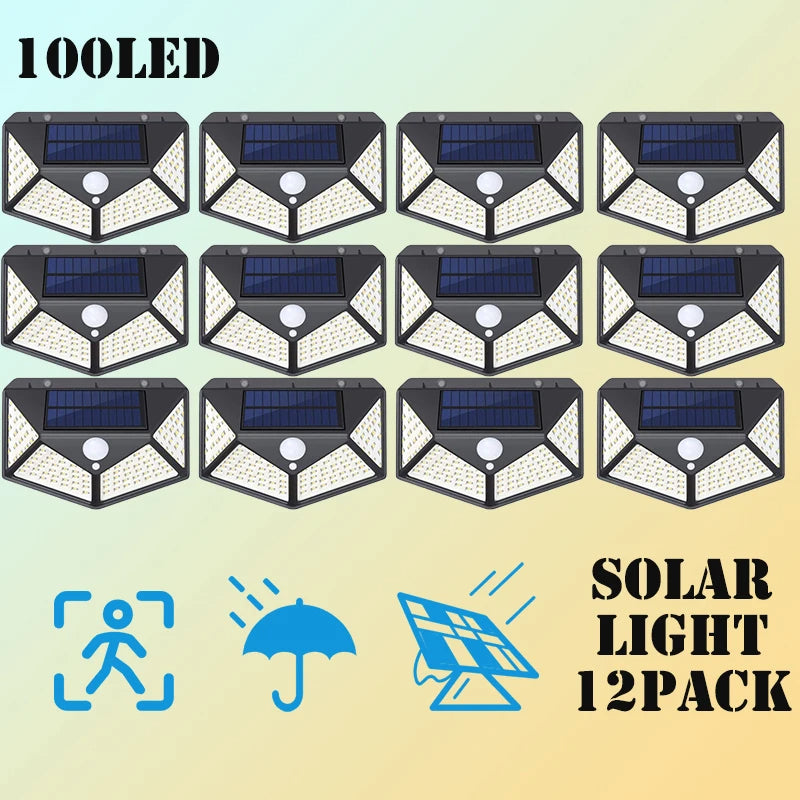 100W LED Solar Motion Lights – Outdoor Security