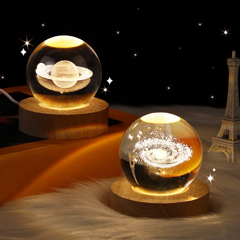 Luminous Crystal Sphere Ambient Light – Whimsical Charm