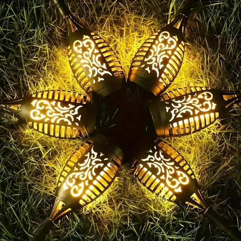 LED Solar Flame Torch Lights – Waterproof Outdoor Décor