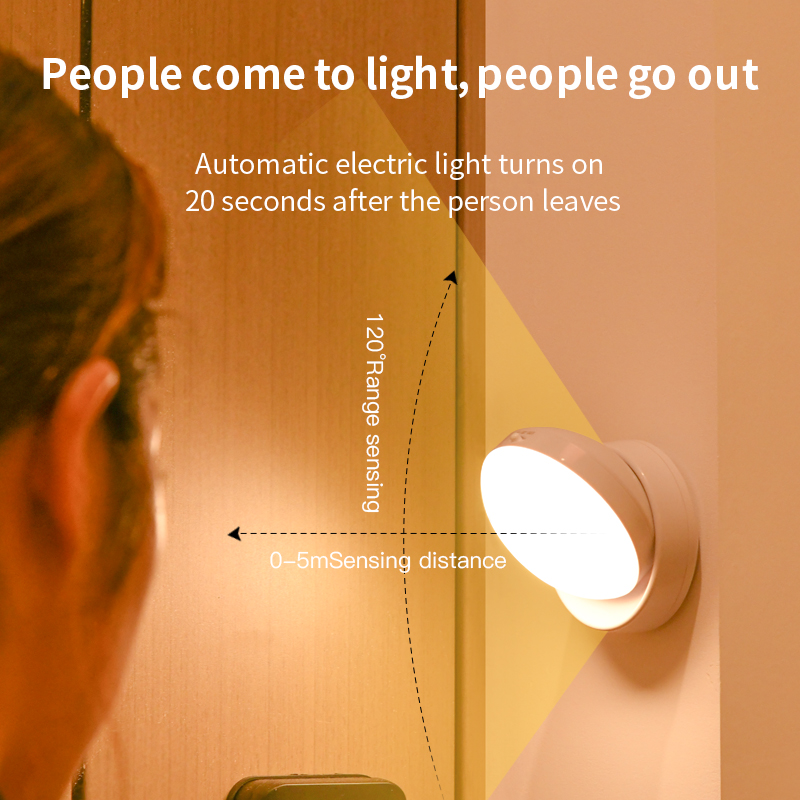 Rotating Motion Sensor Light – Adjustable Night Lamp