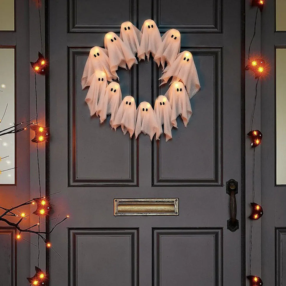 Phantom Glow Ghost Wreath
