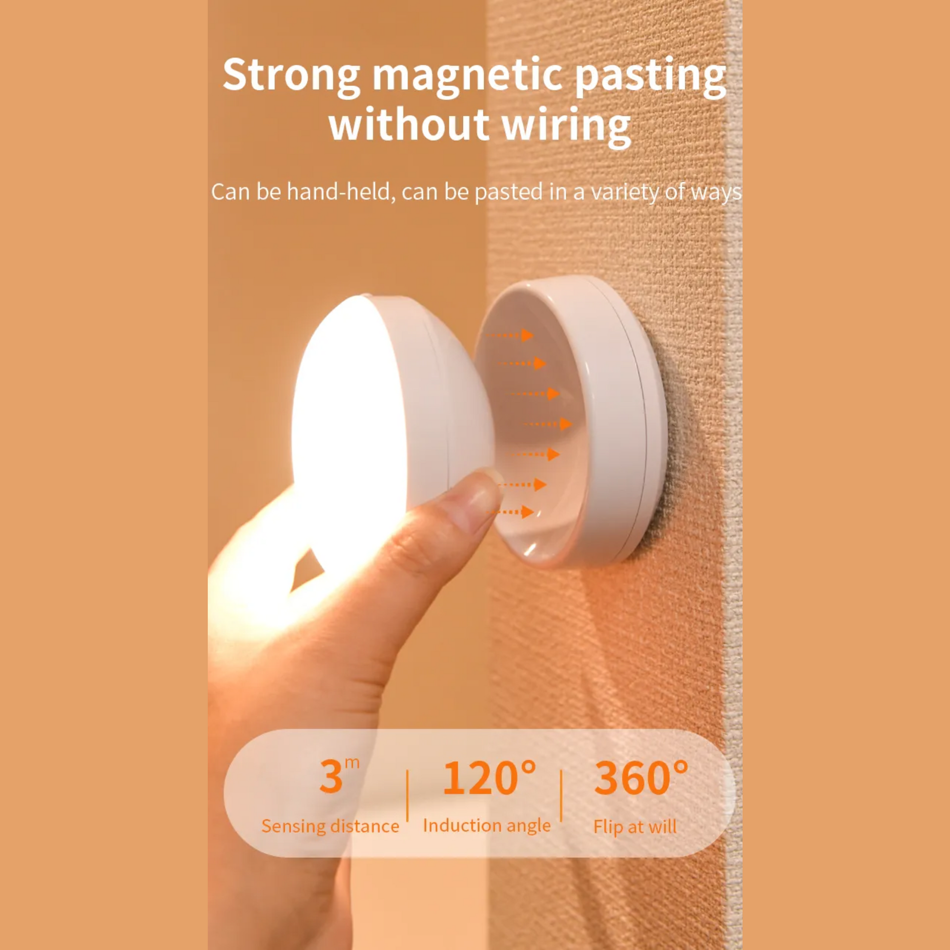 Rotating Motion Sensor Light – Adjustable Night Lamp