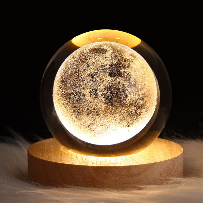 Luminous Crystal Sphere Ambient Light – Whimsical Charm