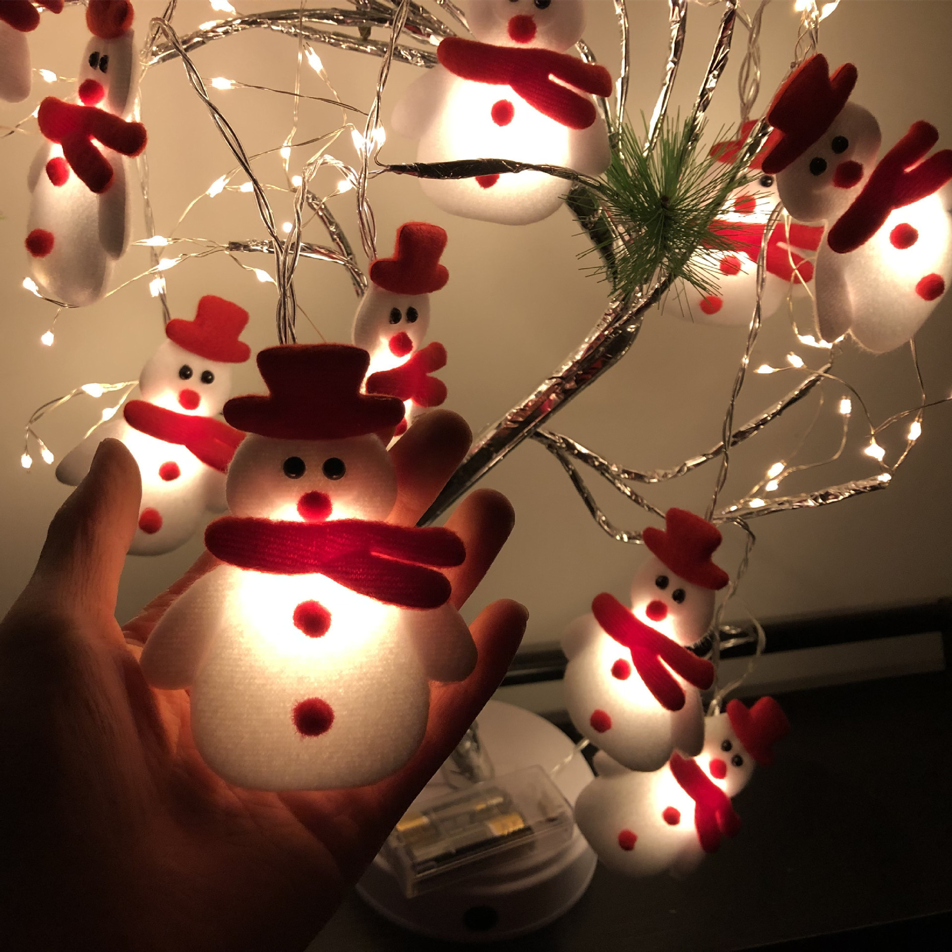 Santa, Snowman, Elf LED String Lights – Festive Décor