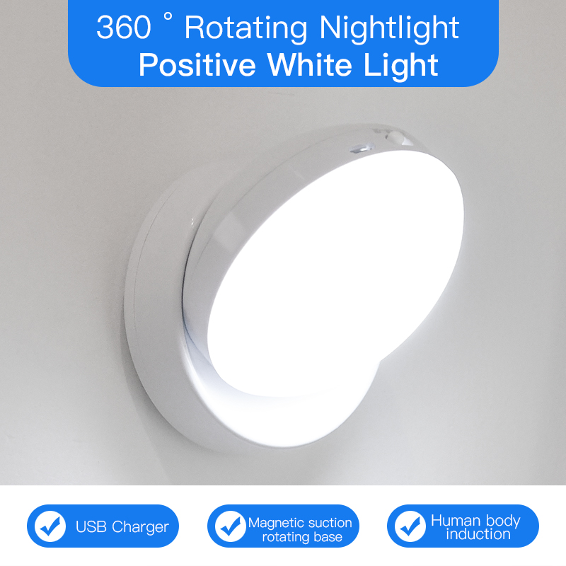 Rotating Motion Sensor Light – Adjustable Night Lamp