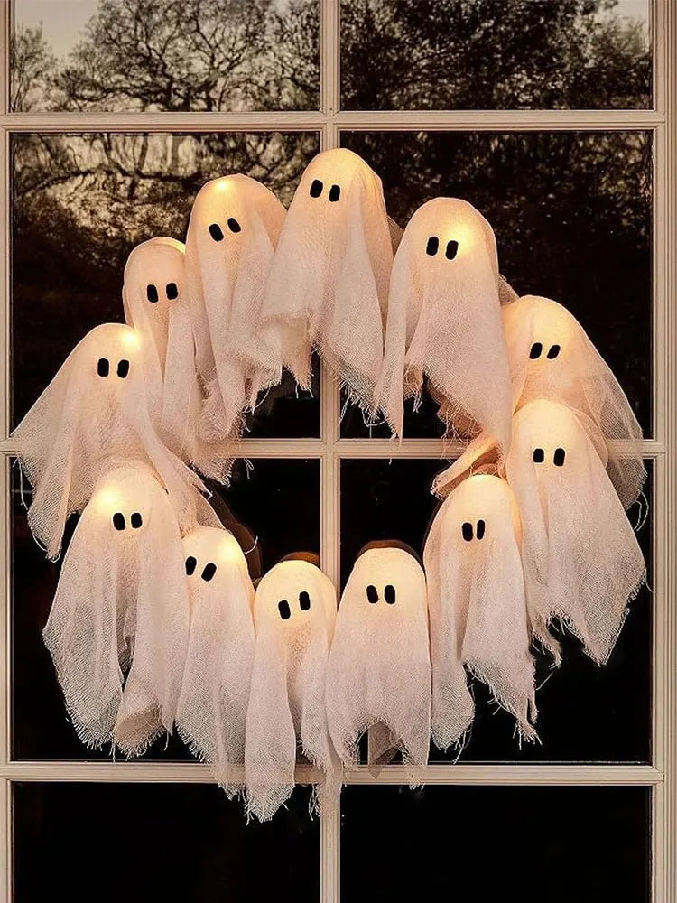 Phantom Glow Ghost Wreath