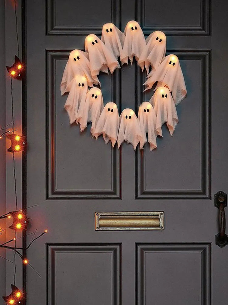 Phantom Glow Ghost Wreath