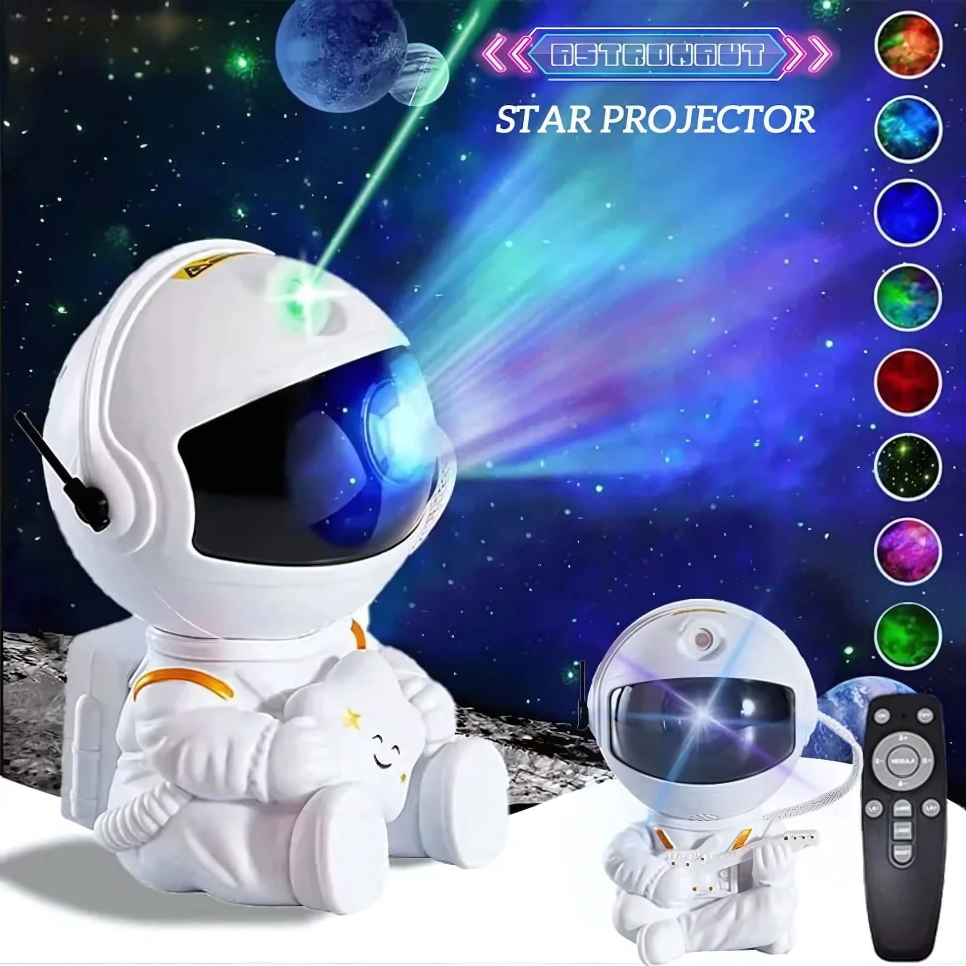 Galaxy Astronaut Starry Projector – LED Night Sky