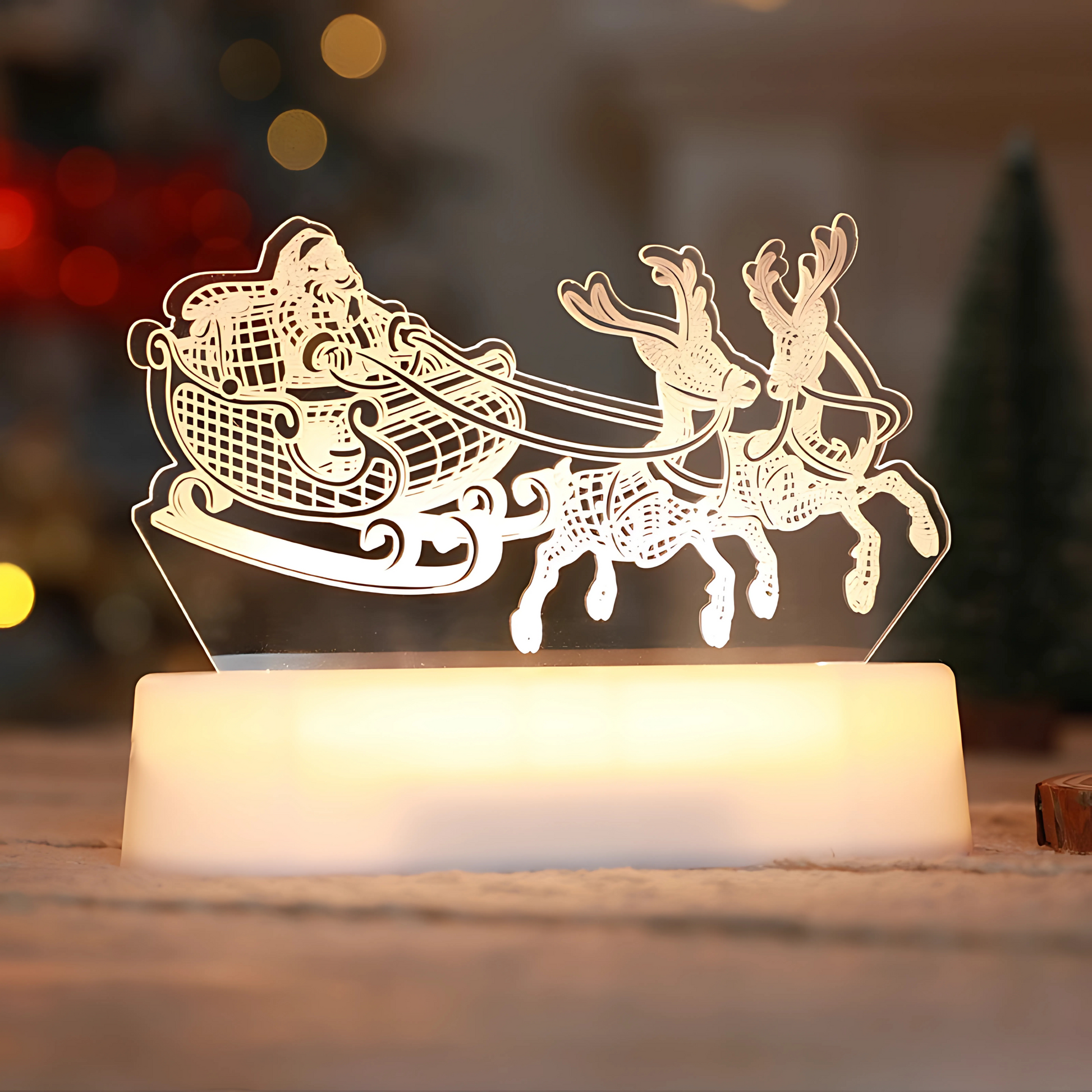 3D Acrylic LED Lamp – Festive Night Light Gift