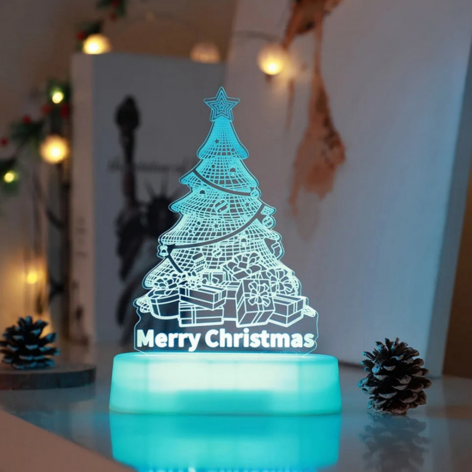 3D Acrylic LED Lamp – Festive Night Light Gift