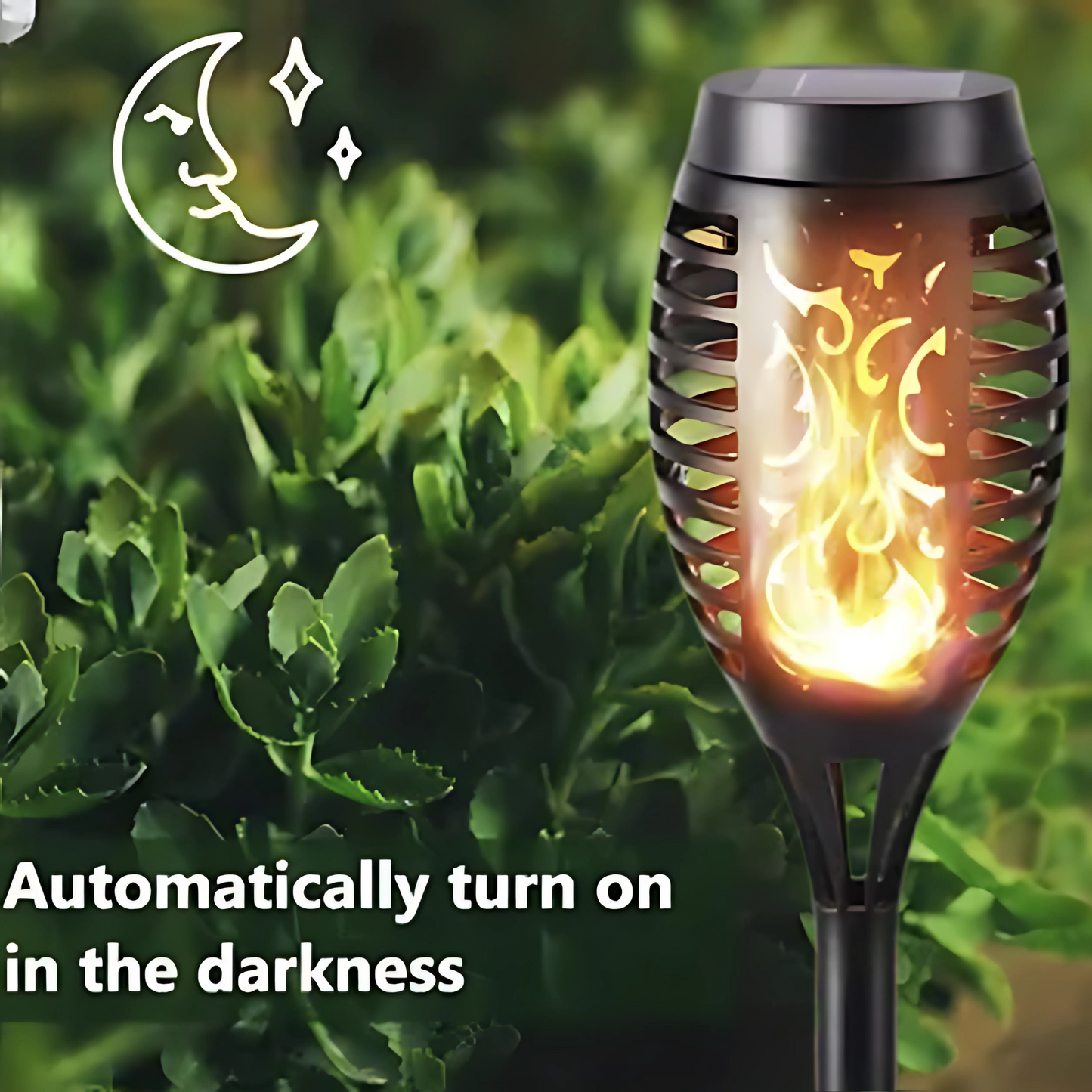 LED Solar Flame Torch Lights – Waterproof Outdoor Décor