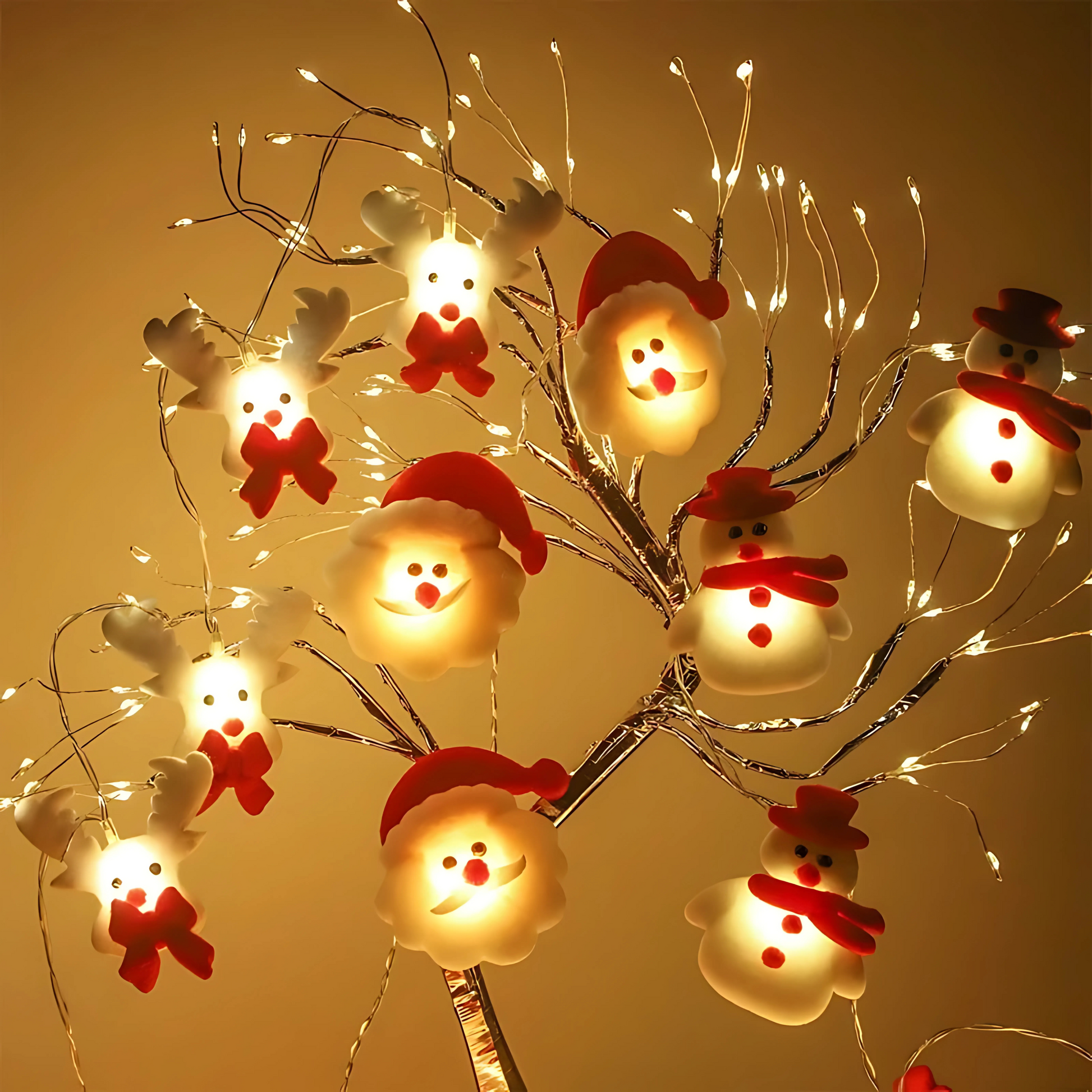 Santa, Snowman, Elf LED String Lights – Festive Décor