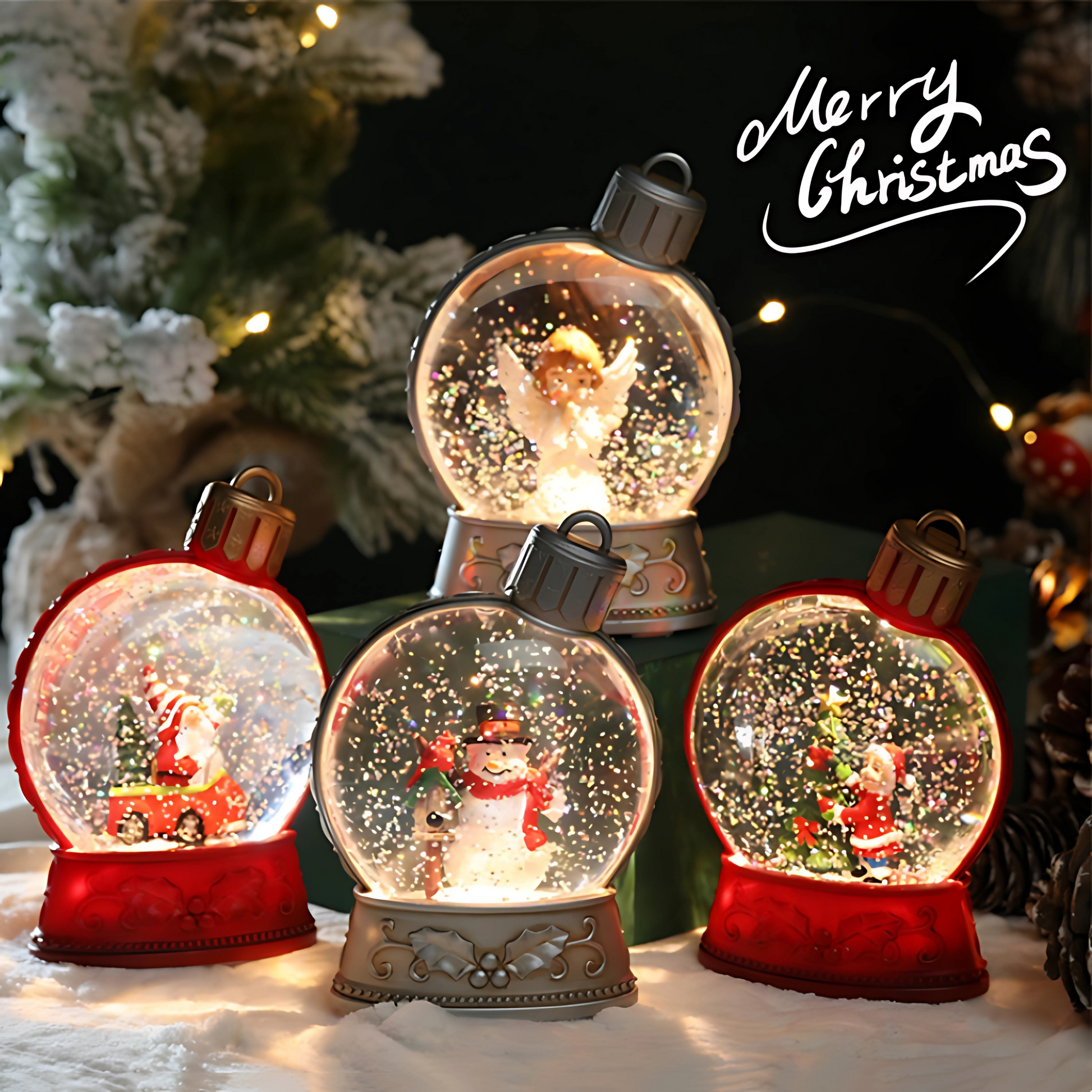 Luminous Christmas LED Figurines – Festive Home Décor