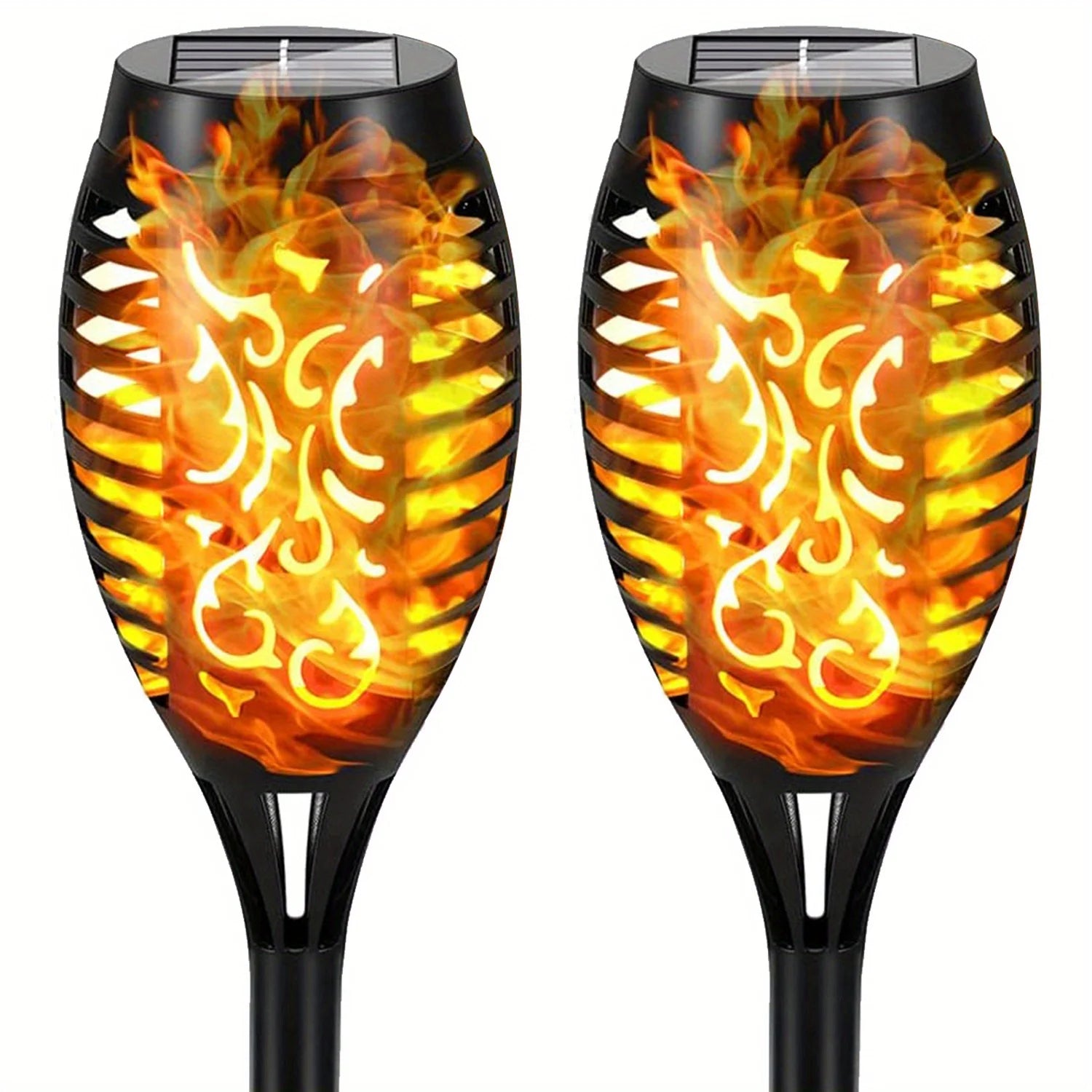 LED Solar Flame Torch Lights – Waterproof Outdoor Décor