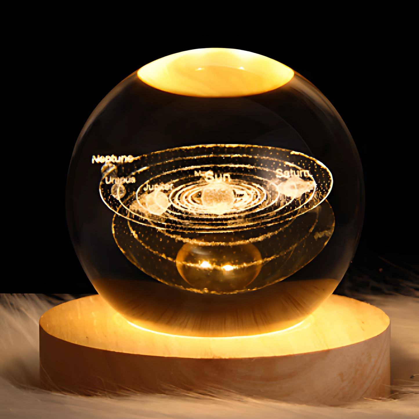 Luminous Crystal Sphere Ambient Light – Whimsical Charm