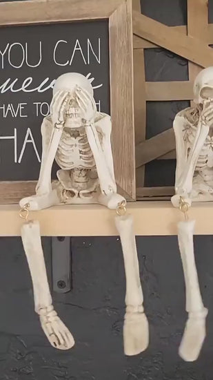Haunting Trio – No Evil Skeleton Figurines