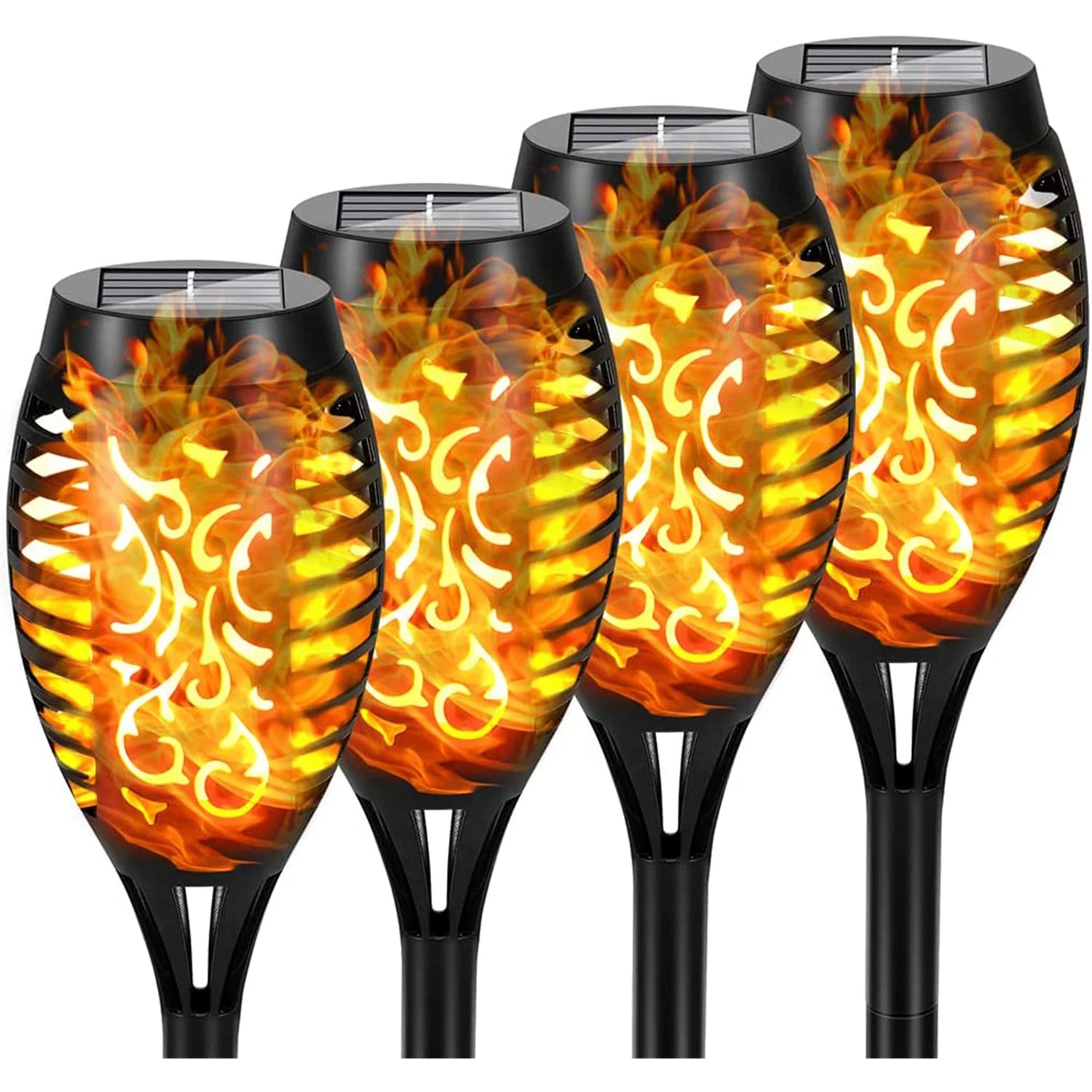 LED Solar Flame Torch Lights – Waterproof Outdoor Décor